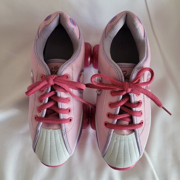 Vtg Barbie Sparkle Wheels Roller Skates Youth SZ 2 - Picture 3 of 15